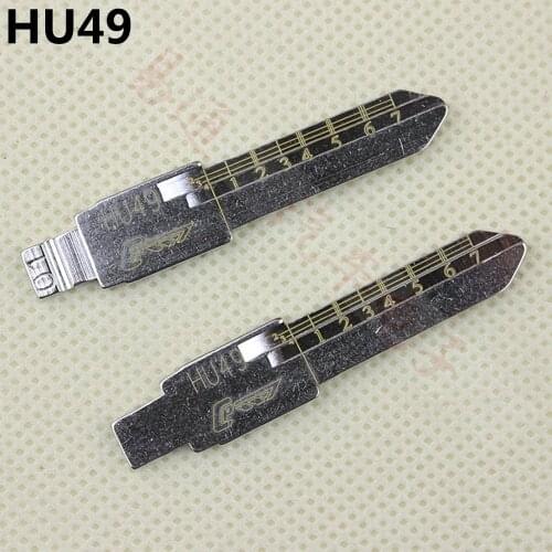 10PCS/LOT HU49 Engraved Line Key NO.01 for Volkswagen Jetta Santana Lishi 2 in 1 scale shearing teeth Key Blade for the shearing