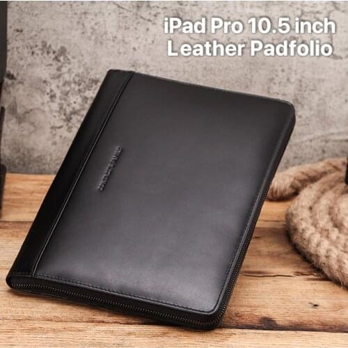 100% Leather Black Case for IPad For Apple iPad pro11 Zipper Multifunctional Case 9.7/10.2/10.5/11 Inch Tablet Universal Cover