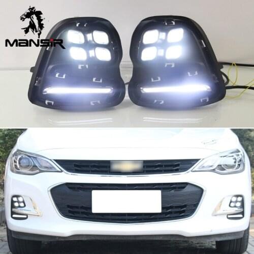 12V LED Daytime Running Light Daylight Car DRL For Chevrolet Cavalier 2016 2017 2018 Headlight Auto Turn Signal DRL Bumper lamps