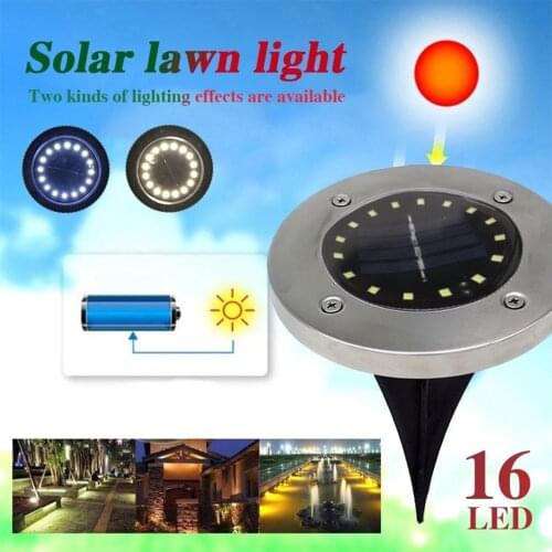16LED Solar Light Eco-friendly Waterproof Solar Power Buried Lights Ground Lamp Outdoor Path Way Garden Decking Underground Lamp