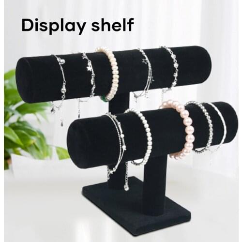 2 Tier T-Bar Bracelet Display Stand Holder For Jewelry Storage Jewelery Display Holder TT@88