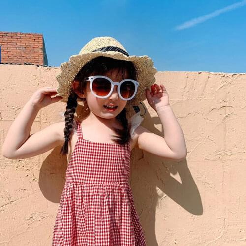 2020 NEW arrival Vintage Round kids sunglasses Rivets UV400 children Summer Beach Travel boy&girls baby sun glasses n252