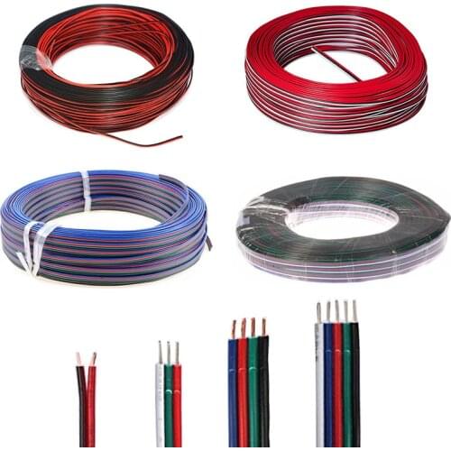 3pin 4pin 5pin 22AWG Led Connect LED RGB wire Cable For WS2812 WS2811 RGB rgbw 5050 3528 LED Strip