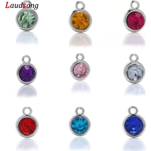 30pcs 8mm Silver Plated Round Acrylic Drill Charms Pendants For Jewelry Making DIY Necklace Earring Jewelry Finding