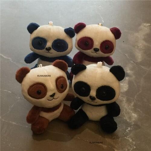 4Colors - 12CM Approx. Panda Stuffed Doll , Gift Animal Pendant Plush Toy