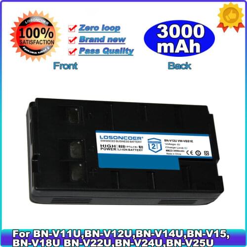 3000mAh VW-VBS1E For JVC BN-V10U, BN-V11U,BN-V12U,BN-V14U,BN-V15,BN-V18U BN-V22U,BN-V24U,BN-V25U Camcorder Battery BN-V12U
