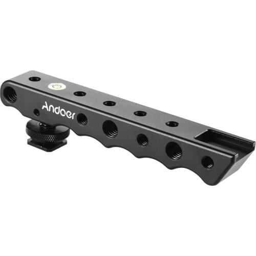Andoer Camera Handle Camcorder Handgrip Stabilizing Grip w/ Cold Shoe + Bubble Level for Canon Nikon Sony DSLR Camera