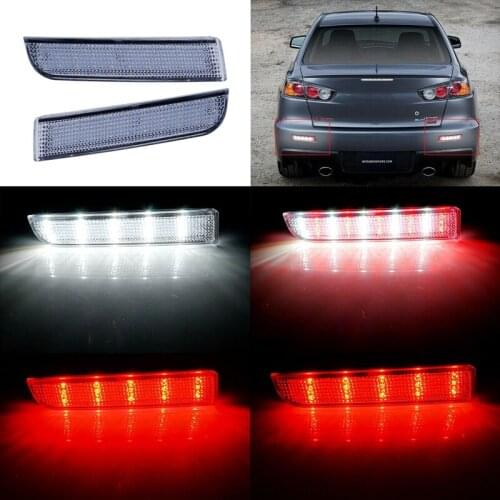 Car Clear Lens LED Rear Reflector Brake Light Lamps for Mitsubishi Lancer 2008-2014