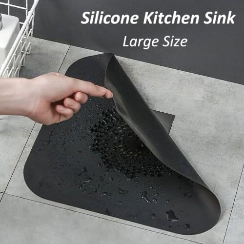 Household Kitchen Sink Drain Cover Anti Clogging Filter Silicone Filter Screen Floor Covers Drain Pad Bathroom Hair Stopper