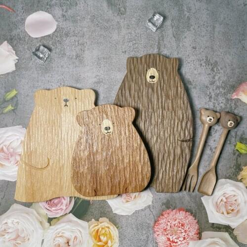 Vintage Wood Bear Plate