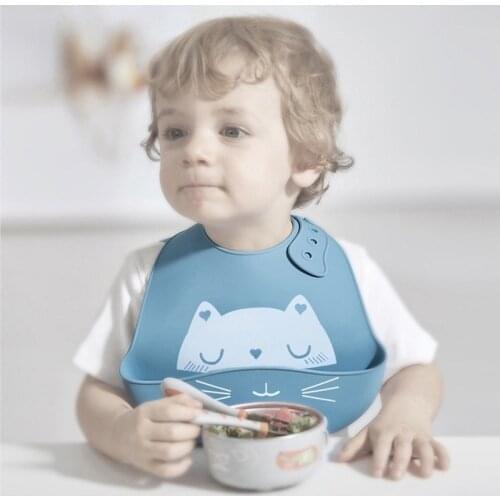 Baby Silicone Bib Baby Waterproof Three-Dimensional Rice Pocket Bib Children Saliva Pocket Saliva Towel Baby Stuff