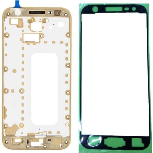 For Samsung Galaxy J3 Pro 2017 J330 J330F J330G J330FD Original New Phone LCD Plate Housing Front Bezel Middle Frame With Glue