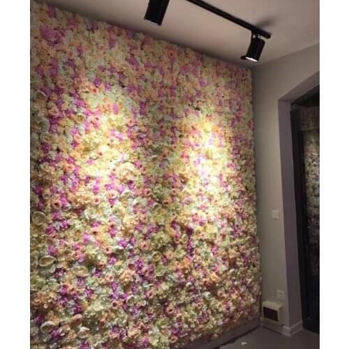 Exellent 8ft x 8ft Champagne Wedding Flower Wall Rose & Hydrangeas flower backdrop wedding stage decoration