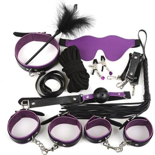 Restraints for Sex,10Pcs BDSM Toys Leather Bondage Sets Restraint Kits Sex Things for Couples SEX Product