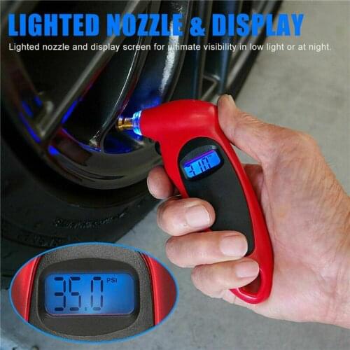 LCD Digital Tire Tyre Air Pressure Gauge Tester Tool For Auto Car Motorcycle