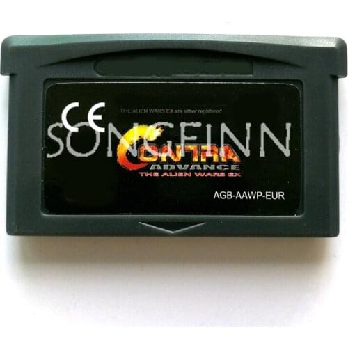 Contra Advance The Alien Wars EX Memory Cartridge Card for 32 Bit Video Game Console Accessories