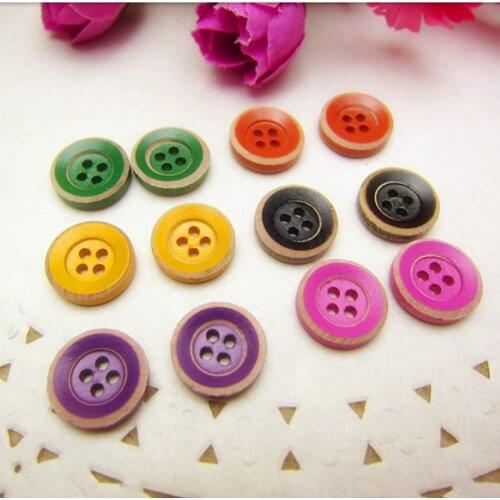 YJHSMY 6 color, 50pcs/Lot 16mm&13mm Coconut buttons wholesale Childrens clothes accessories handmade art,WLF25