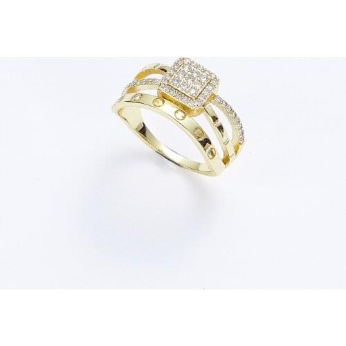 2021 Jul Finger Rings for Women Round Crystal Caesar Ring 14k Gold Color Ethnic Wedding Jewelry Ring