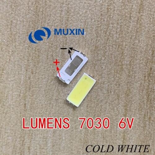 LUMENS LED Backlight 1W 7030 6V Cool white LCD Backlight for TV TV Application SATE7030P2-GW 100PCS