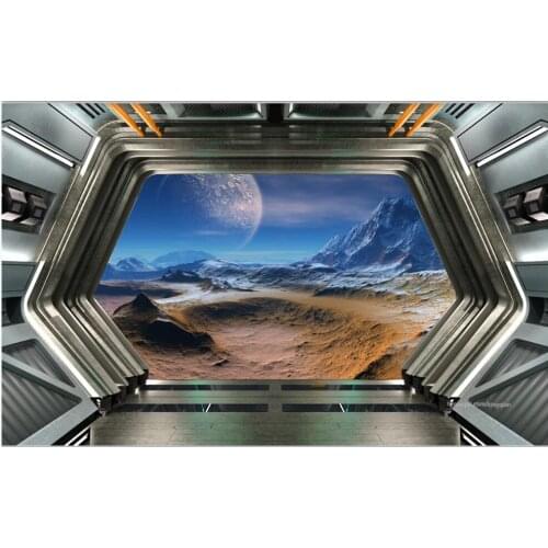 Custom mural on the wall photo wallpaper 3d Cool spaceship hatch bar home decor living room Wallpaper for walls in rolls