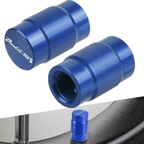 For SUZUKI Bandit 650S Bandit650S Bandit 650 S 2015 One Pair Motorcycle Accessories LOGO Aluminum Wheel Tire Valve caps