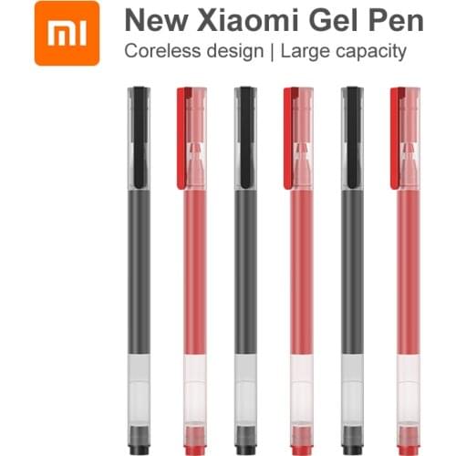 Xiaomi Original Gel Pen 4 Times The Ink Capacity Without Refill Design Spring Bullet Pen No Ink Leakage Study Office Supplies