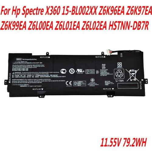 Original KB06XL HSTNN-DB7R TPN-Q179 Laptop Battery For HP Spectre X360 15-BL002XX,X360 15T-BL100,902401-2C1,902499-855,BL075