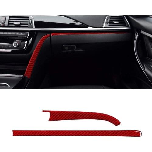 Compatible with Interior Carbon Fiber Car Copilot Box Panel Cover Interior Trim Decoration for BMW 3 4 Series GT F30 F32 F34