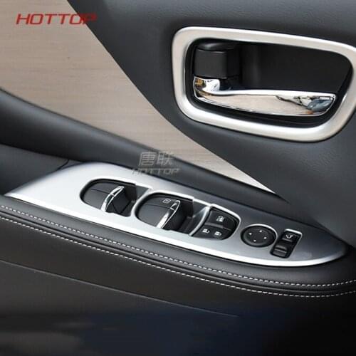 FIT For Nissan Murano 2016 2017 Stainless Steel Window Control Panel Lift Switch Cover Trim Interior ABS Chrome