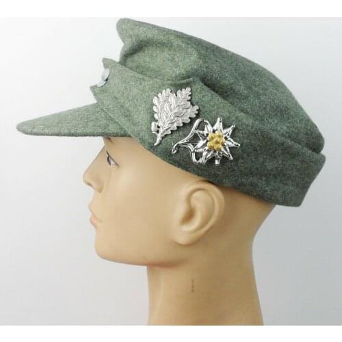 Reproduction WWII GERMAN MILITARY FIELD CAP HAT METAL SNIPER EDELWEISS CAP BADGE PIN Military Store 5605101
