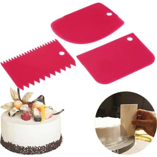 Spatula Baking Pastry Cutter Plastic Slicer Bread Cutters Decoration Baking Candy Color Pastry Cake Fondant Knife Scraper Tools