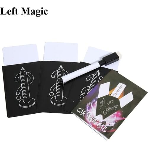 1 Set Magic Nail Card Mind Predicts The Cards Magic Tricks Close Up Stage Props Magician Magie Easy To Do Accessary Illusion Toy