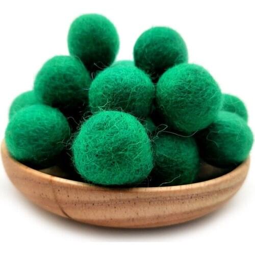 10pc 20MM Pure Wool Felt Ball Weeding Party Decor Craft Supplies Jewelry Accessories Handmade DIY Crafts