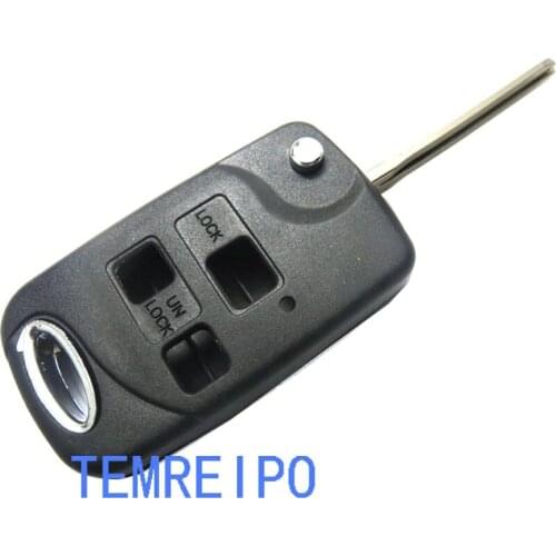 10pcs/lot Folding remote control key blank for Lexus car 2 3 buttons flip modified remote key shell covers fob
