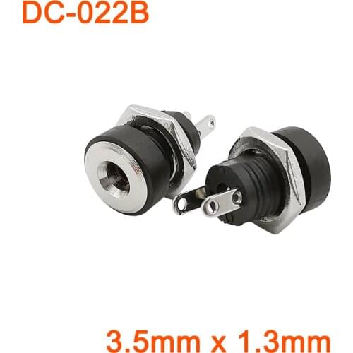 2/5/10Pcs DC-022B 3.5*1.3mm DC Power Supply Connector 3A 12V DC Female Jack Socket DIY Electronic Panel Mount 2 Leg Terminal DC