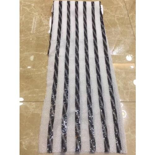 2018 New pattern 5yards/bag AX0216# Black and white collocation mesh lace fabric for bridal wedding dress/sawing