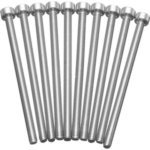 3D Printer Accessories SHCS 10Pcs M3 Cylindrical Head Inside Hexagon Screw M3 x 50mm Cup Head Bolts 304 Stainless Steel