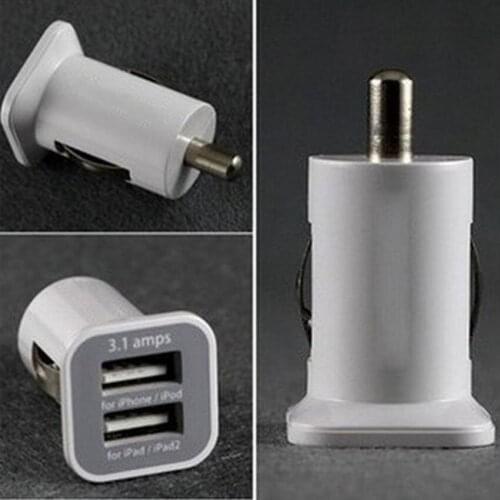 Micro 3.1A Dual 2 USB Car Charger Adapter for iPhone 11 XS Max XR X 8 7 6 5 /ipod/ipad/Samsung/All Mobile Phone 500pcs/lot