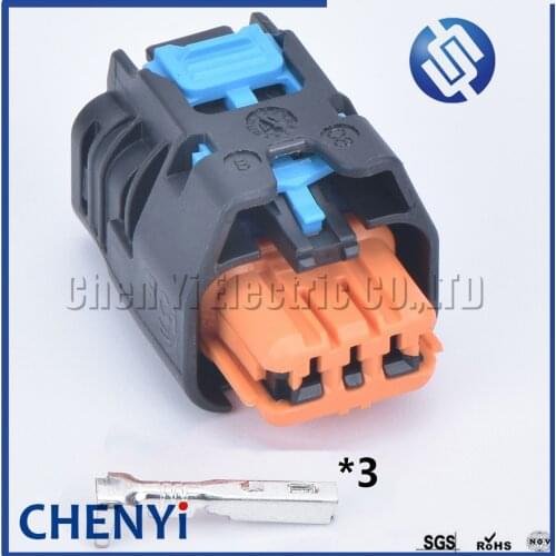 1set 3 Pin FCI car plastic housing plug auto wiring harness cable auto connector 1.5 female auto electrical accessories 13847082