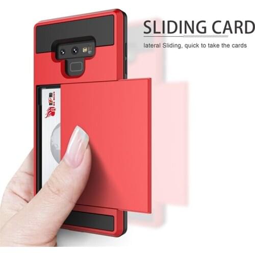 Case For Samsung Galaxy Note 8 Note 9 Note 10 Plus 5G case Coque Note 10 case Card Slot TPU Armor shockproof Soft Back Cover