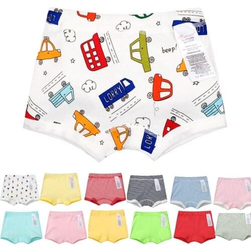 Childrens Cotton Shorts Baby Underwear Cotton 1-4 Years Old Childrens Underwear Shorts Boxer Baby Cotton Underwear Boys Solid