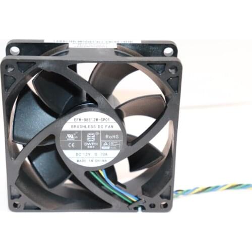 EFH-08E12W-GP01 Brand New 8025 8cm Fan Hydraulic 4-Wire Speed Control Temperature Control CPU Case Fan PWM 12v 0.7a