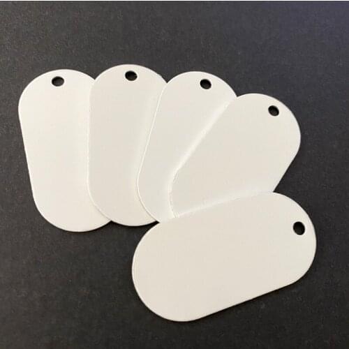 Sublimation Stamping Blank Dog Tag Aluminum Military Style Pet Dog Name Number Tag ID Metal Personalized Pendant For Pet