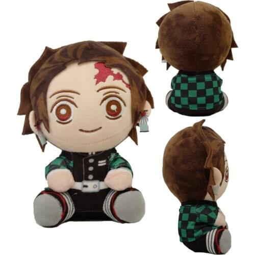 20cm Demon Slayer Plush Toy Kimetsu No Yaiba Kamado Tanjirou Tomioka Giyuu Agatsuma Zenitsu Douma Sabito Stuffed Dolls