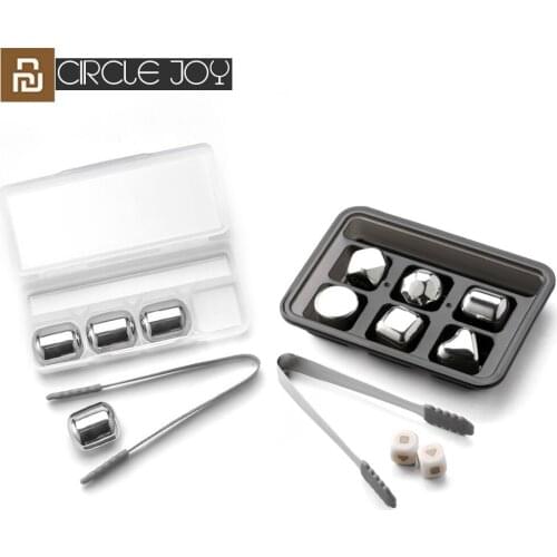 Youpin Circle Joy Ice Cube Stainless Steel Cooler Stone Washable Long-term Use Ice Maker for Whiskey Wine Corks Fuit Juice