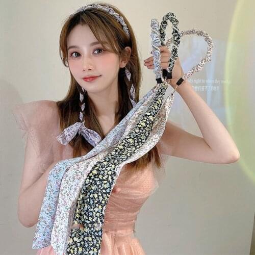 Fashion Rhinestone Floral Tassel Headband Mori Style Hair Accessories For Women Girl Sweet Twisted Hair Styling Tools Head Hoop