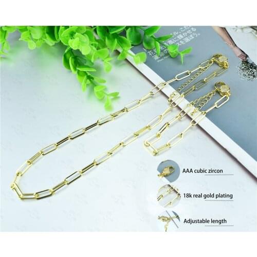 Fashion Golden Filled Mens OR Womens Trendy Bracelet AAA Zircon Lobster Clasp Necklace Set Figaro Chain Watch Link