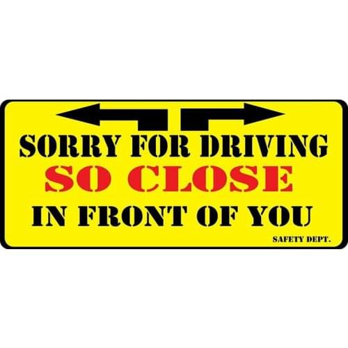 Warning Car Sticker Decal Campervan Vinyl Sunscreen Car Window Car Styling Accessories Decorative Waterproof PVC 13cm*8cm