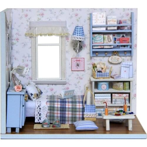 P226 New hot ature Dollhouse with Wooden Furniture House Miniatures Toys for Children New Year Christmas Birthday Gift