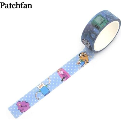 Patchfan Cartoon Washi Tape Sticky Decorative Paper Tape DIY Decoration Office School Stationery Scrapbook A2306
